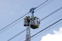 Koelner Seilbahn Gondel blieb haengen Koeln Linksrheinisch P039